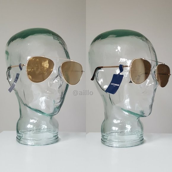 Lucky 🍀 Brand CAPITOLA GOLD Aviator Sunglasses - Picture 8 of 9